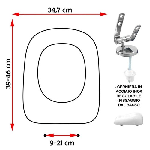 Sedile copriwater compatibile - sedile,